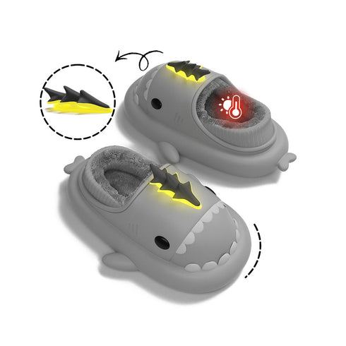 Sharkicks Basic - Hiver, Chaussons Requins Dragon Foudre, Talon Couvert